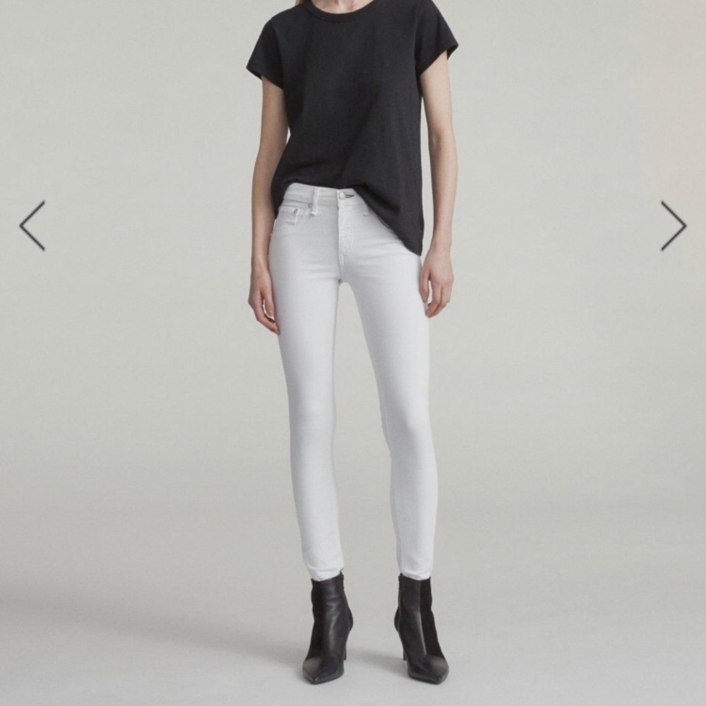 Rag & Bone White Skinny Jean